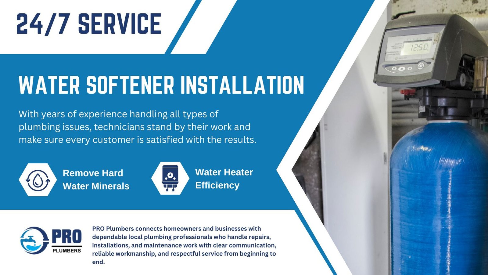 Water softener installation in Corona, CA
